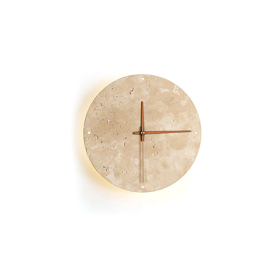 Natural Stone Clock Wall Lamp - Nuvé