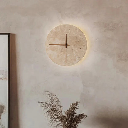 Natural Stone Clock Wall Lamp - Nuvé