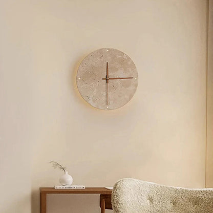 Natural Stone Clock Wall Lamp - Nuvé