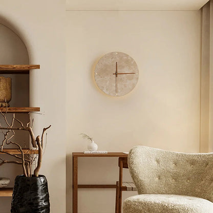 Natural Stone Clock Wall Lamp - Nuvé