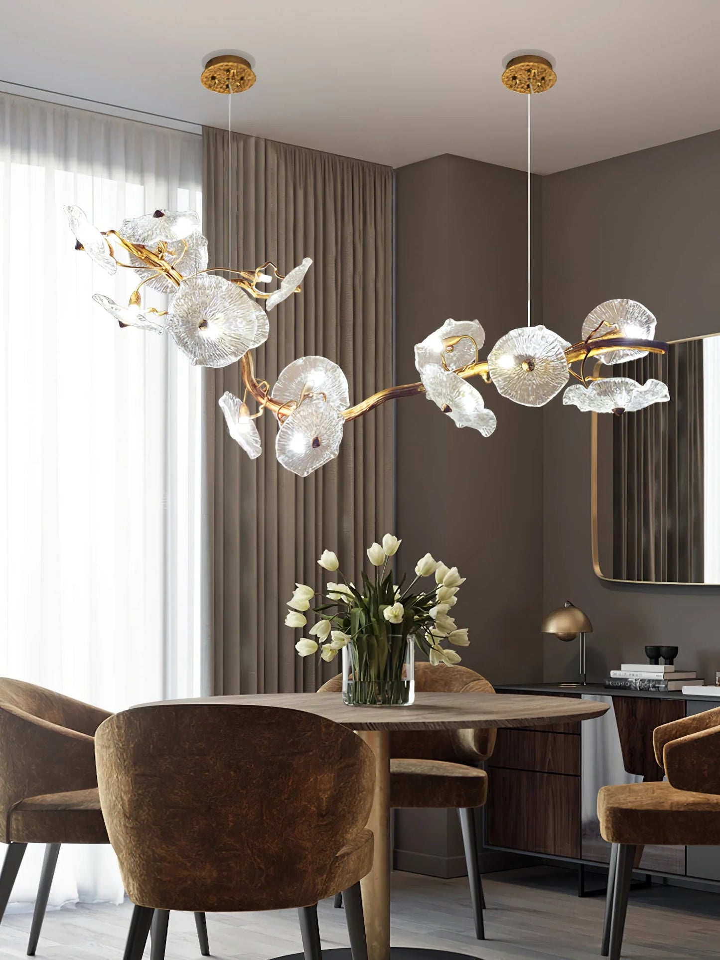 Nenufar Horizontal Chandelier - Nuvé
