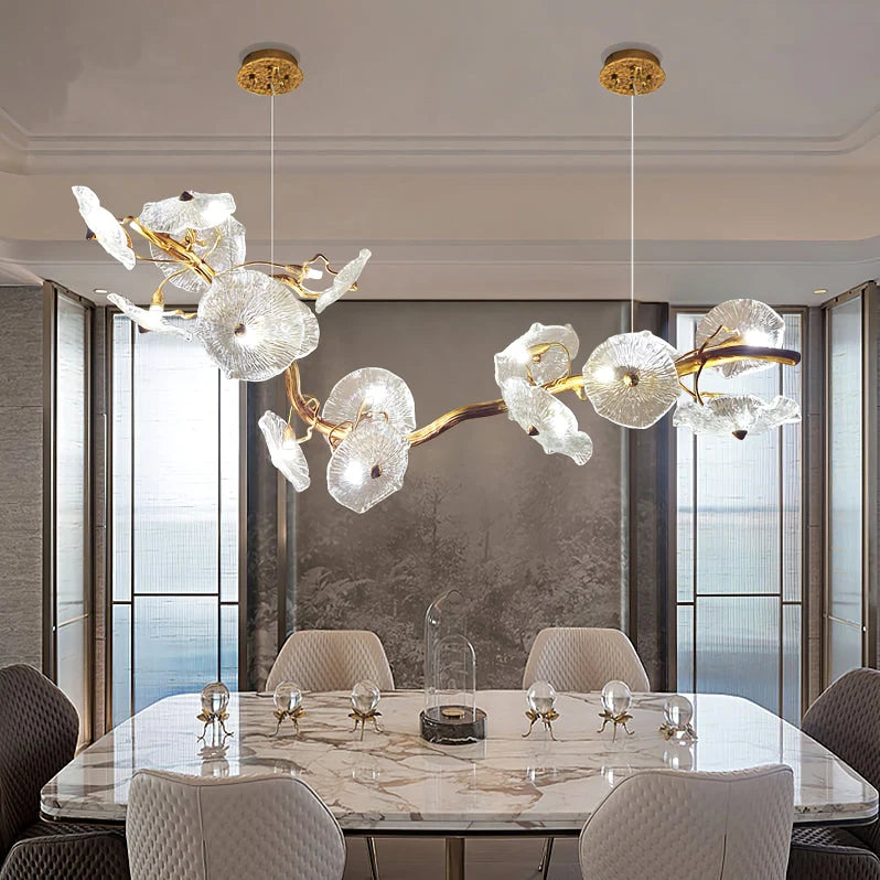Nenufar Horizontal Chandelier - Nuvé