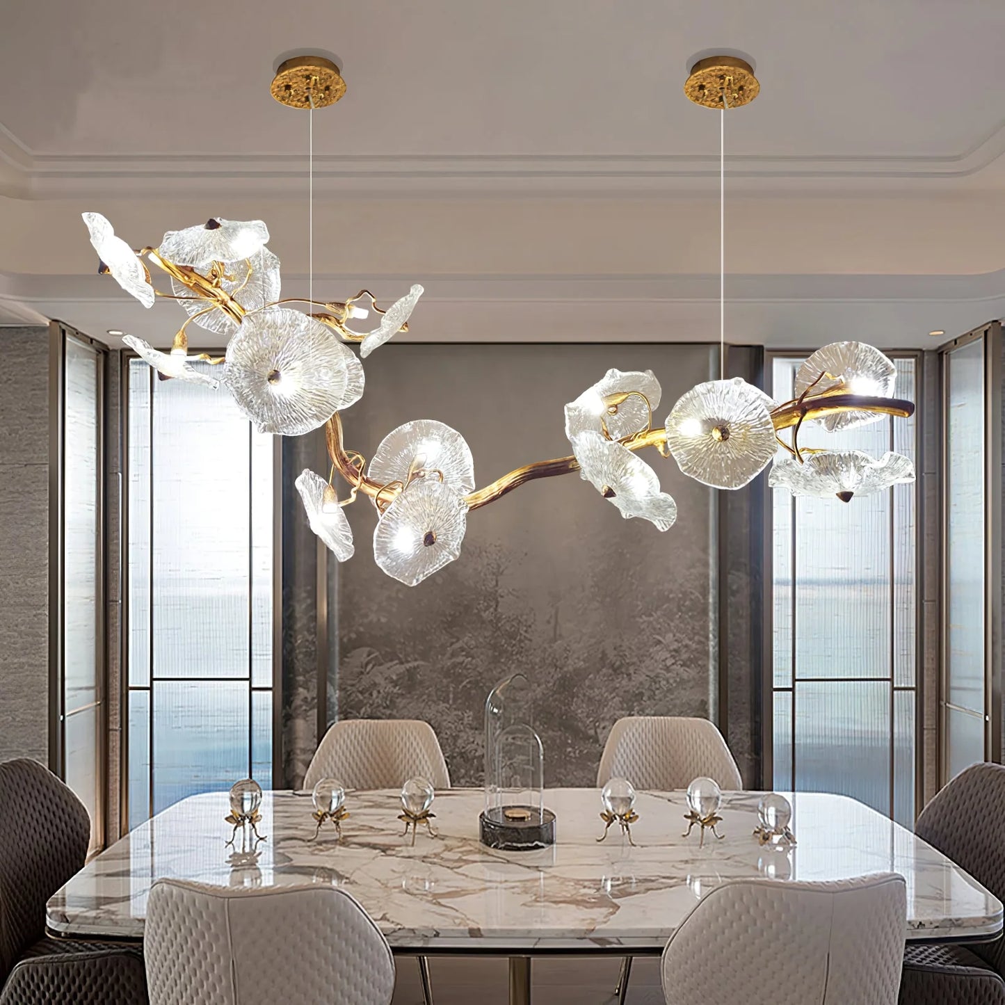 Nenufar Horizontal Chandelier - Nuvé