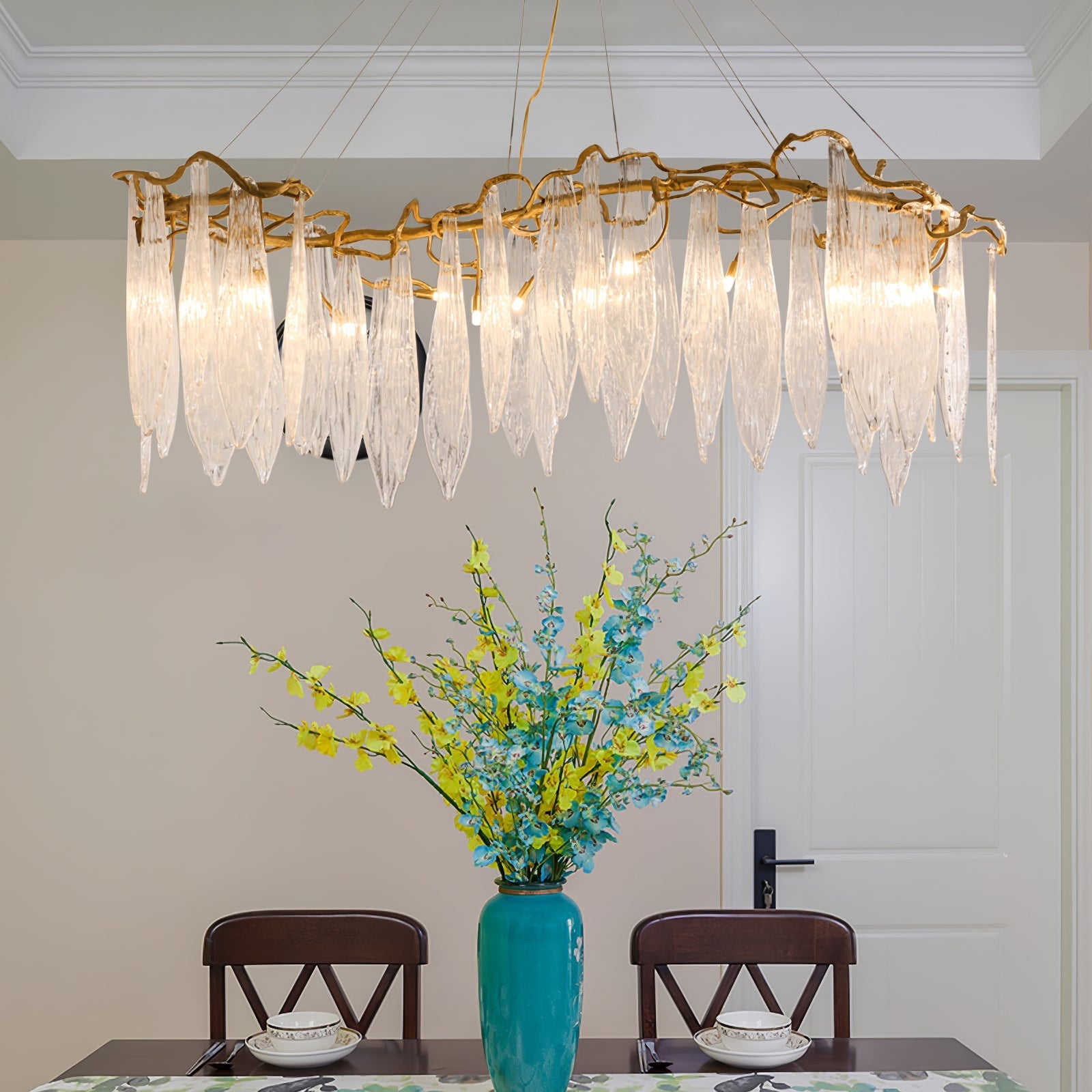 Niagara Brass Crystal Chandelier - Nuvé