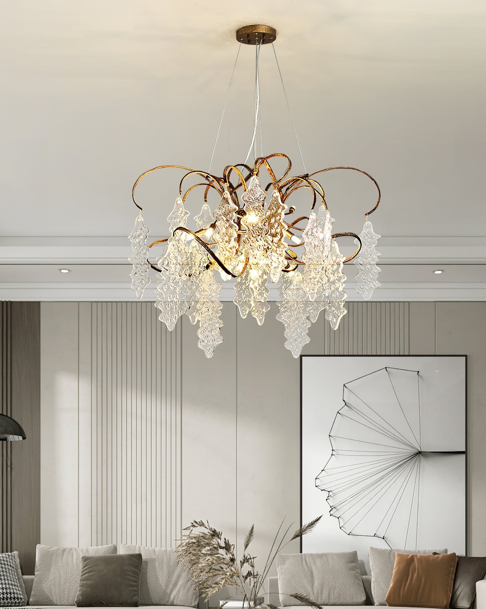 Luxury Niagara Round Glass Chandelier - Nuvé