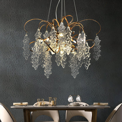 Luxury Niagara Round Glass Chandelier - Nuvé