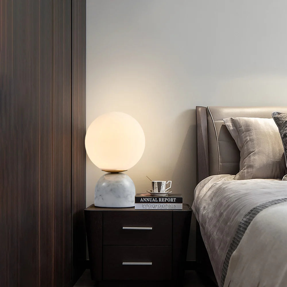 Nordic Bedside Alabaster Table Lamp - Nuvé