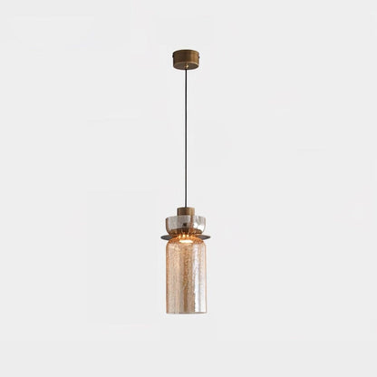 Nordic Gold Crackle Glass Pendant Light - Nuvé