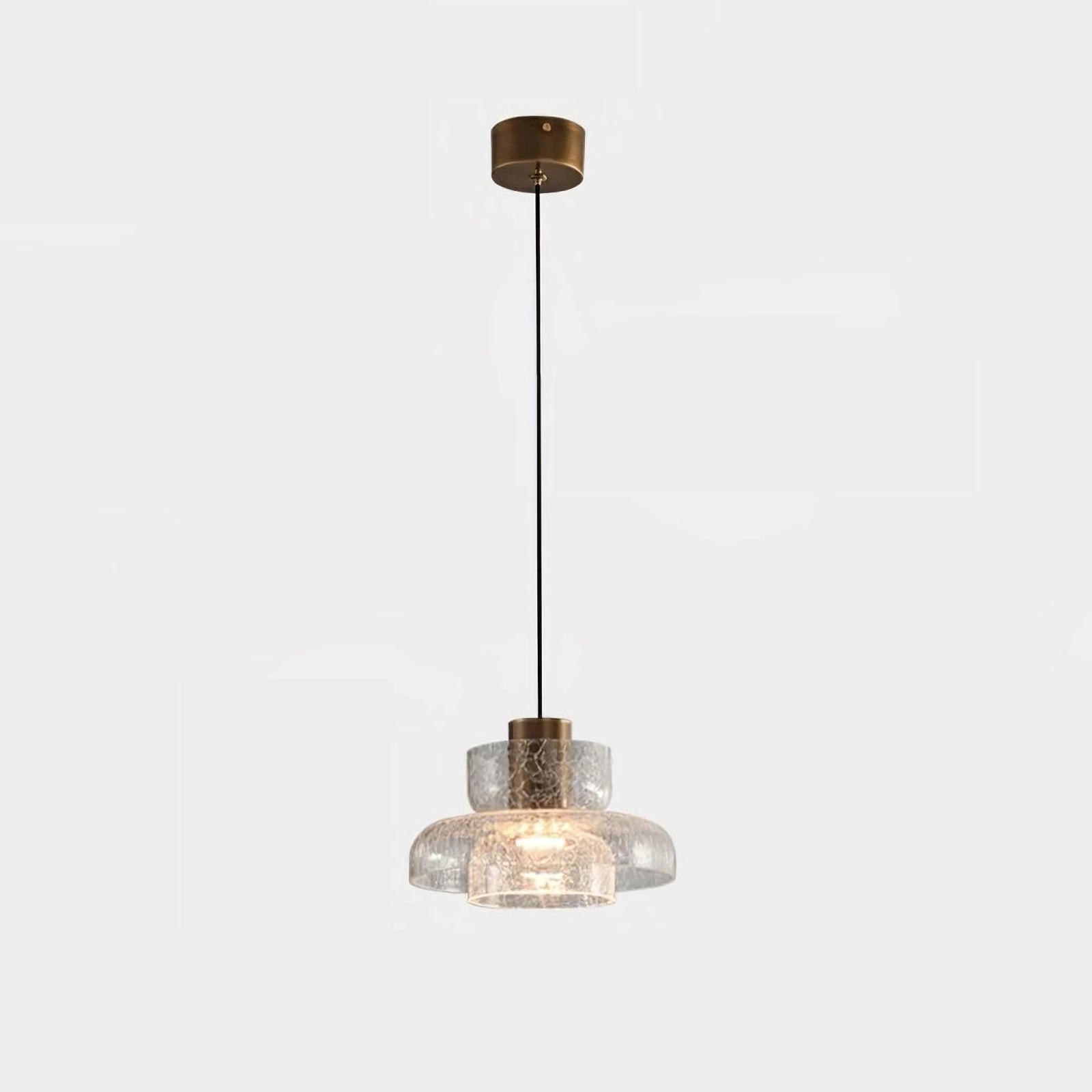 Nordic Gold Crackle Glass Pendant Light - Nuvé