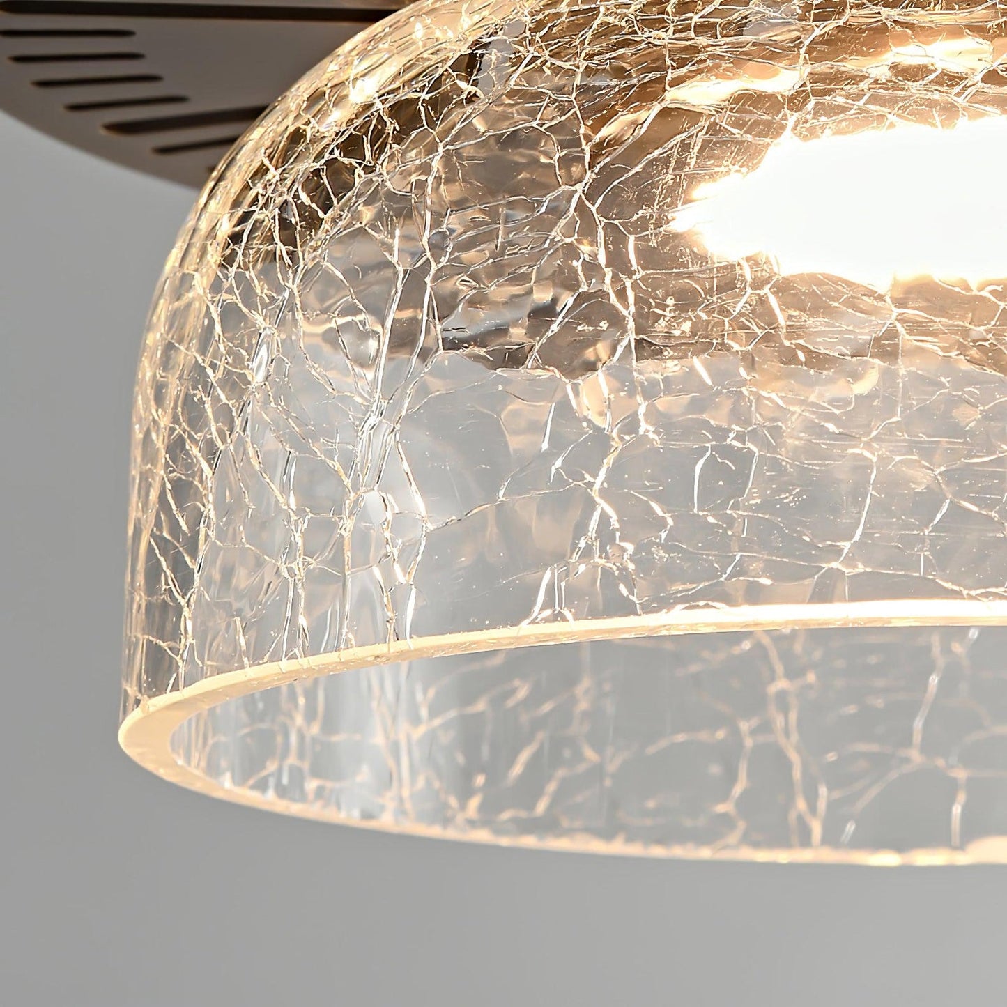 Nordic Gold Crackle Glass Pendant Light