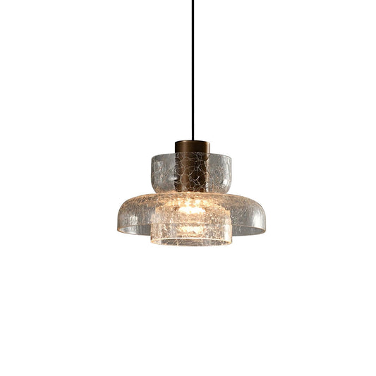 Nordic Gold Crackle Glass Pendant Light - Nuvé