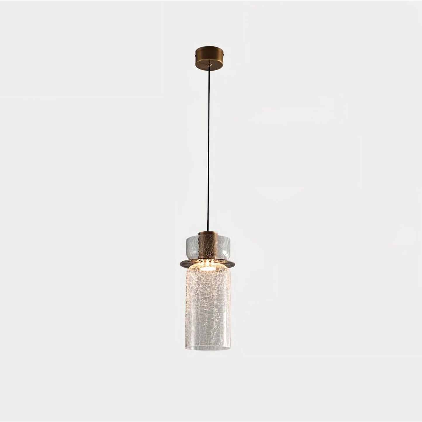 Nordic Gold Crackle Glass Pendant Light - Nuvé