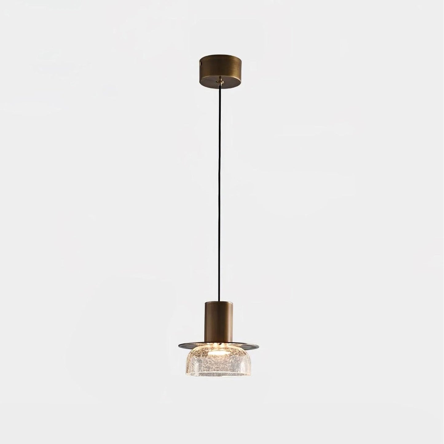Nordic Gold Crackle Glass Pendant Light - Nuvé