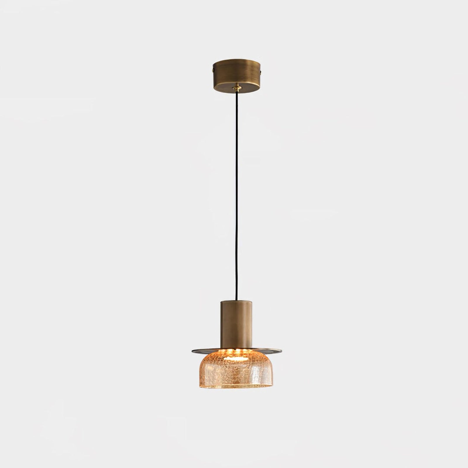 Nordic Gold Crackle Glass Pendant Light - Nuvé