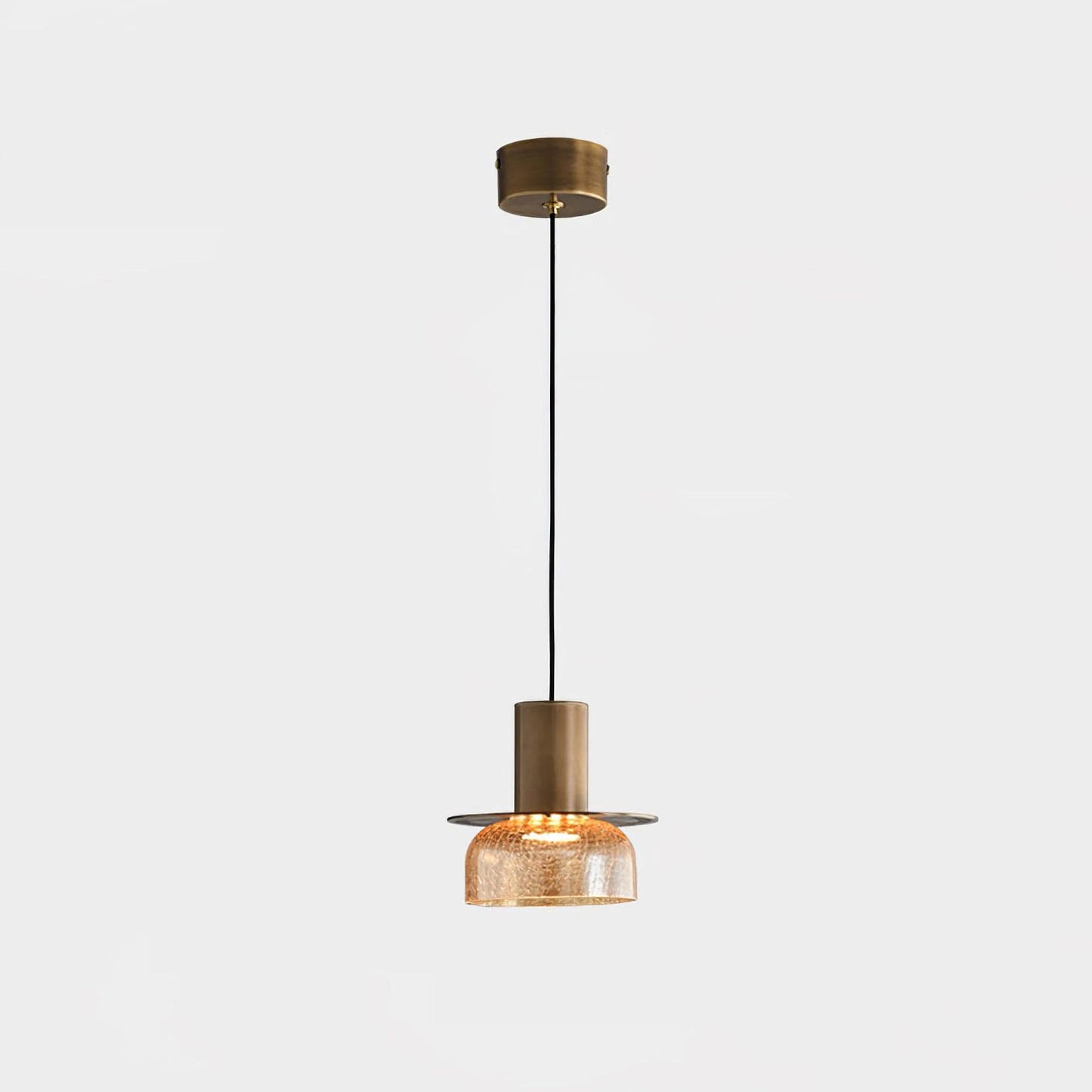 Nordic Gold Crackle Glass Pendant Light