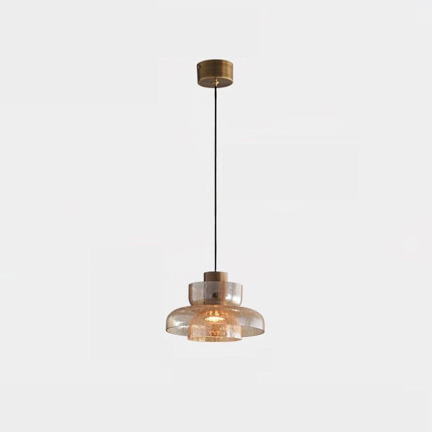 Nordic Gold Crackle Glass Pendant Light - Nuvé