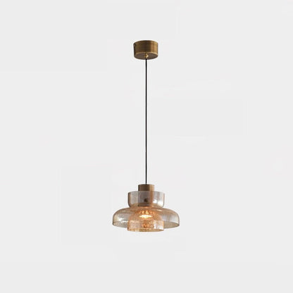 Nordic Gold Crackle Glass Pendant Light - Nuvé