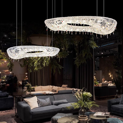 Oval Modern Crystal Chandelier - Nuvé