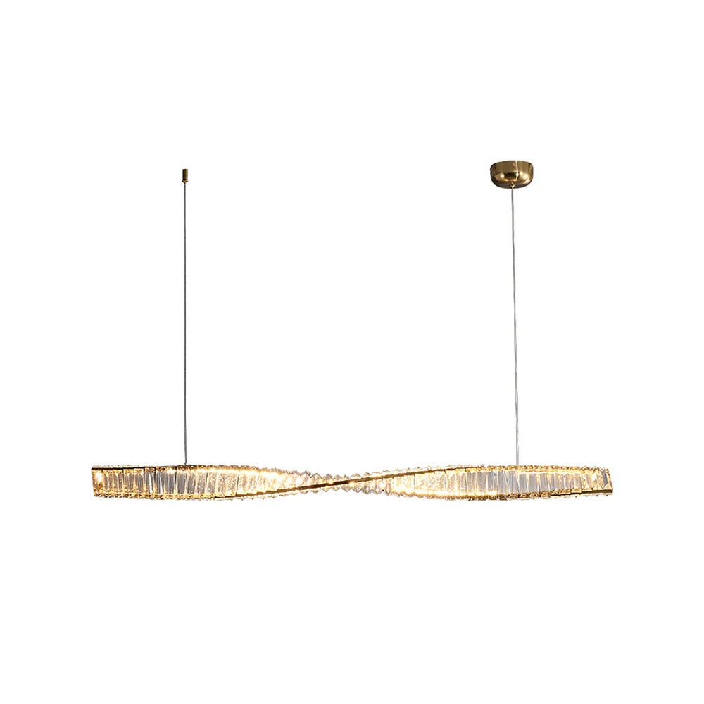 Linear Luxury Spiral Crystal Chandelier - Nuvé