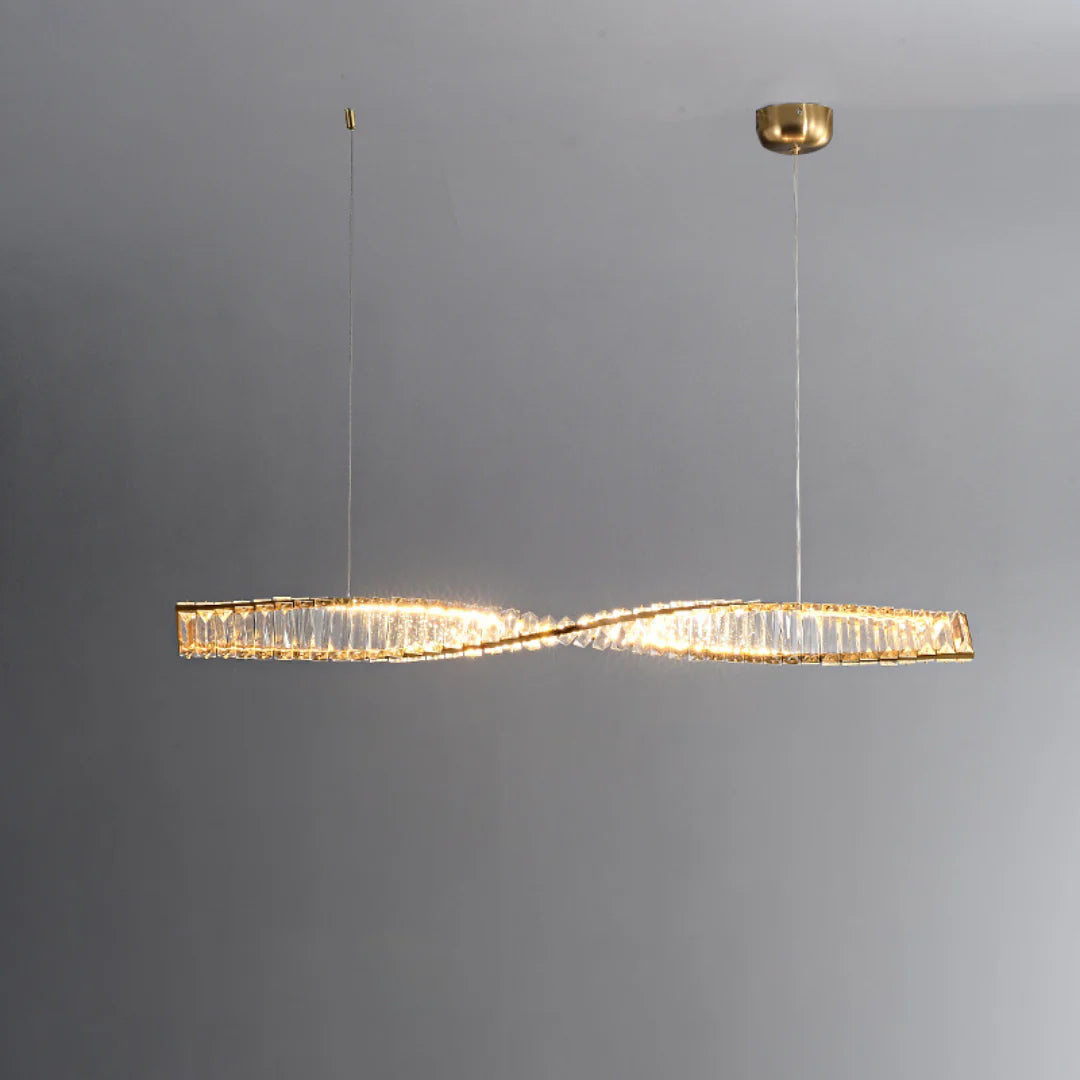 Linear Luxury Spiral Crystal Chandelier - Nuvé