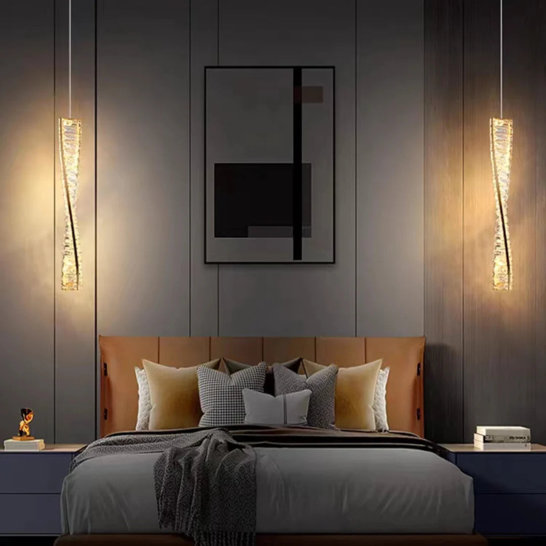 Linear Luxury Spiral Crystal Chandelier - Nuvé