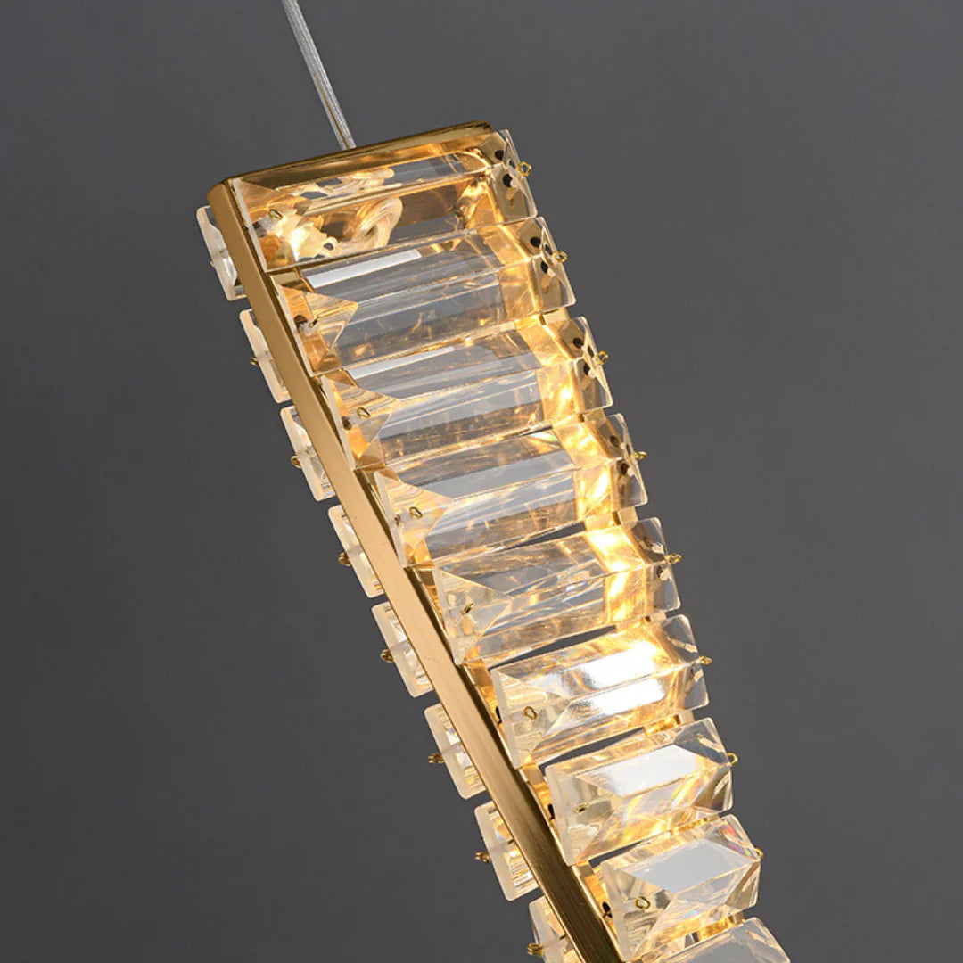 Linear Luxury Spiral Crystal Chandelier - Nuvé