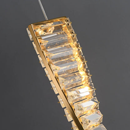 Linear Luxury Spiral Crystal Chandelier - Nuvé