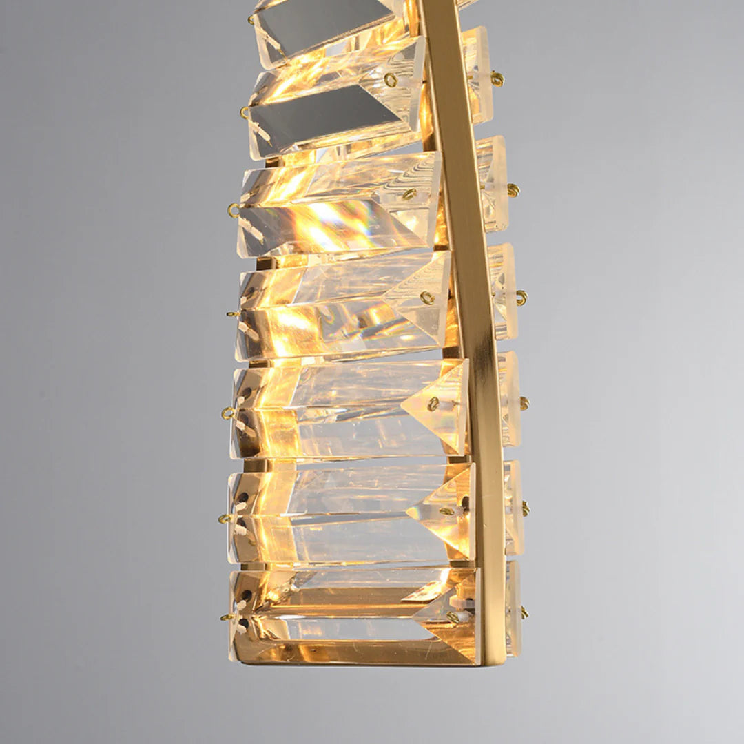 Linear Luxury Spiral Crystal Chandelier - Nuvé