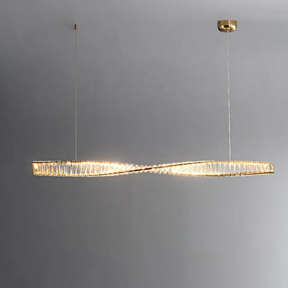 Linear Luxury Spiral Crystal Chandelier - Nuvé