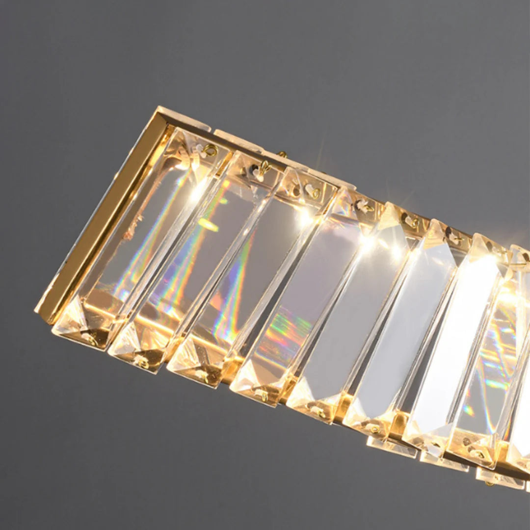 Linear Luxury Spiral Crystal Chandelier - Nuvé