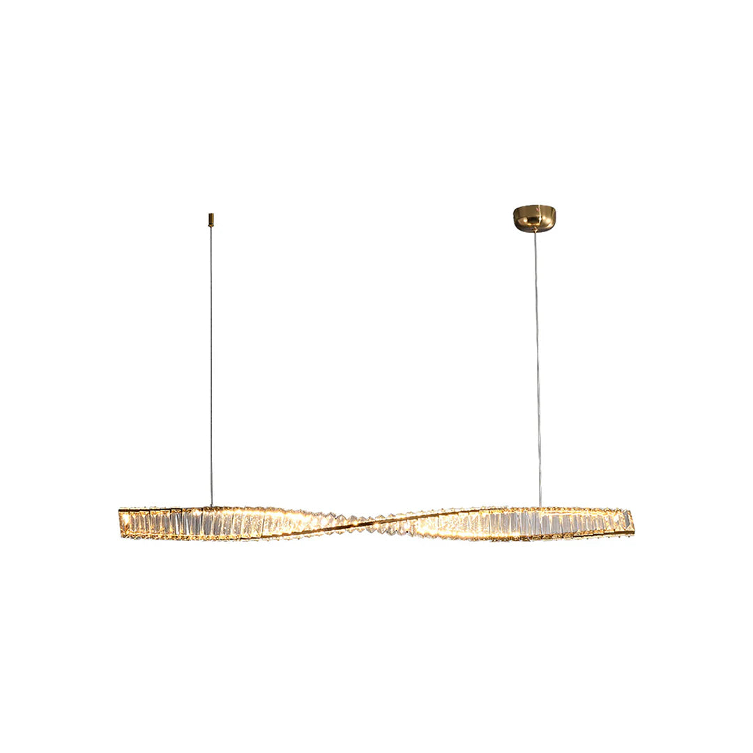 Linear Luxury Spiral Crystal Chandelier - Nuvé