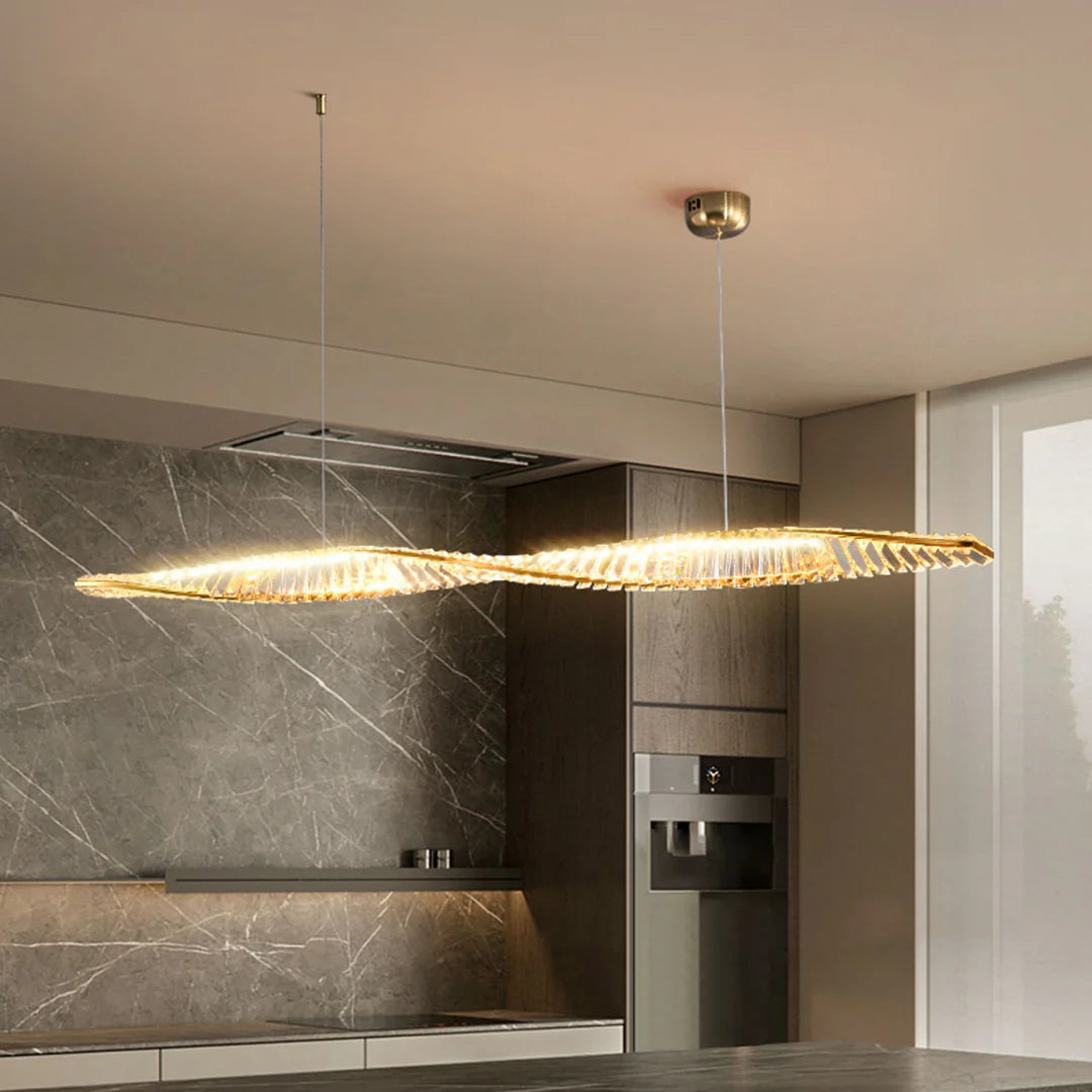 Linear Luxury Spiral Crystal Chandelier - Nuvé