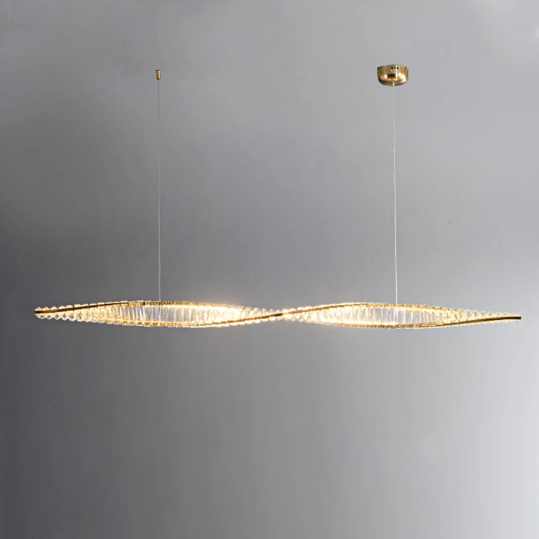 Linear Luxury Spiral Crystal Chandelier - Nuvé