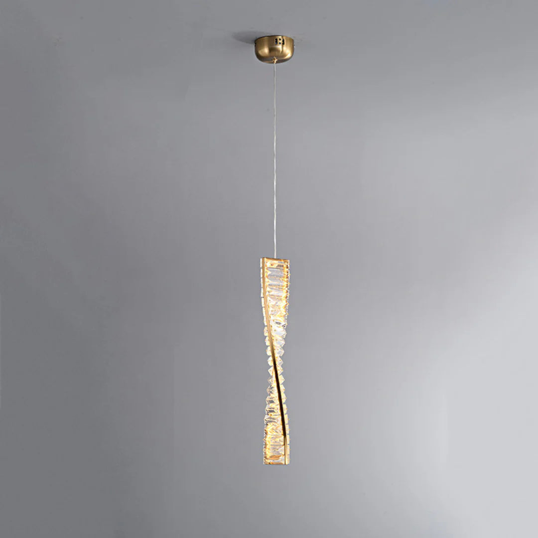 Linear Luxury Spiral Crystal Chandelier - Nuvé