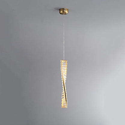 Linear Luxury Spiral Crystal Chandelier - Nuvé
