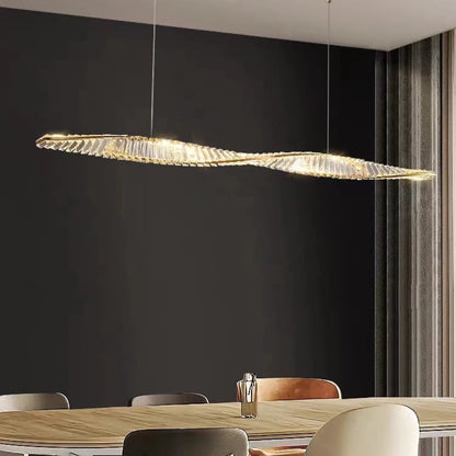 Linear Luxury Spiral Crystal Chandelier - Nuvé
