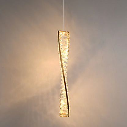 Linear Luxury Spiral Crystal Chandelier - Nuvé