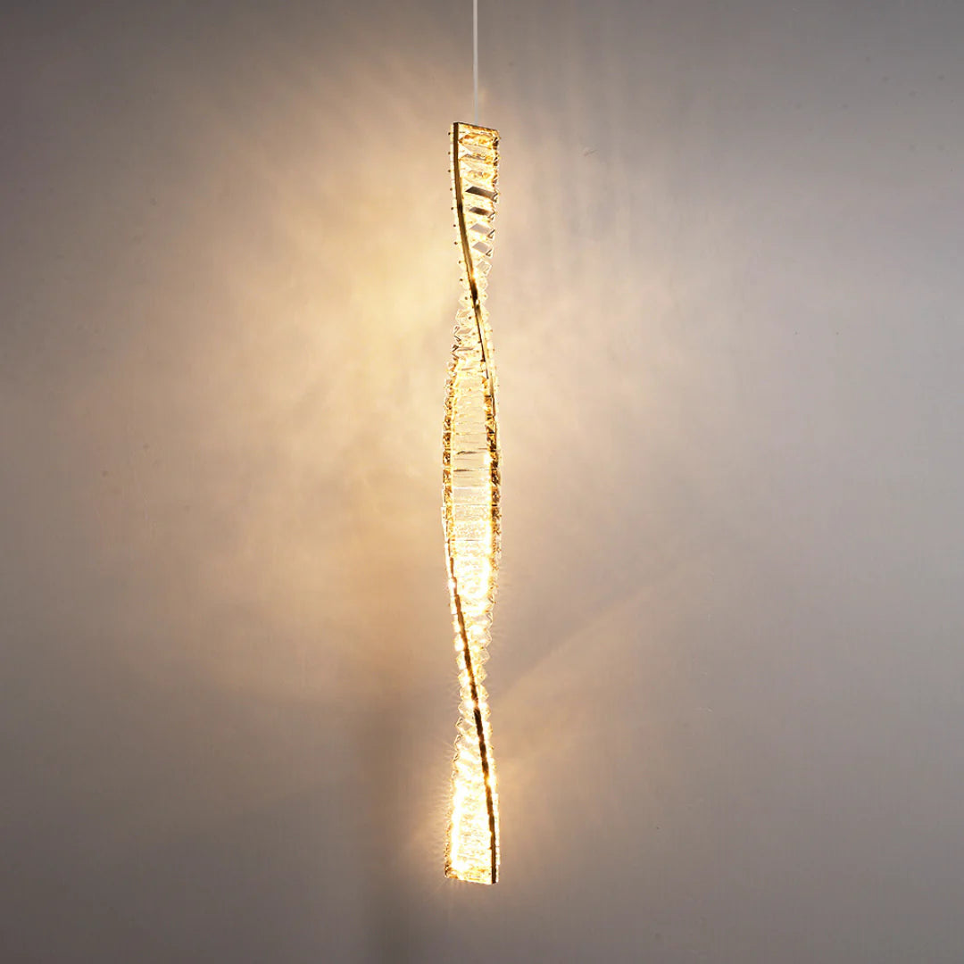 Linear Luxury Spiral Crystal Chandelier - Nuvé