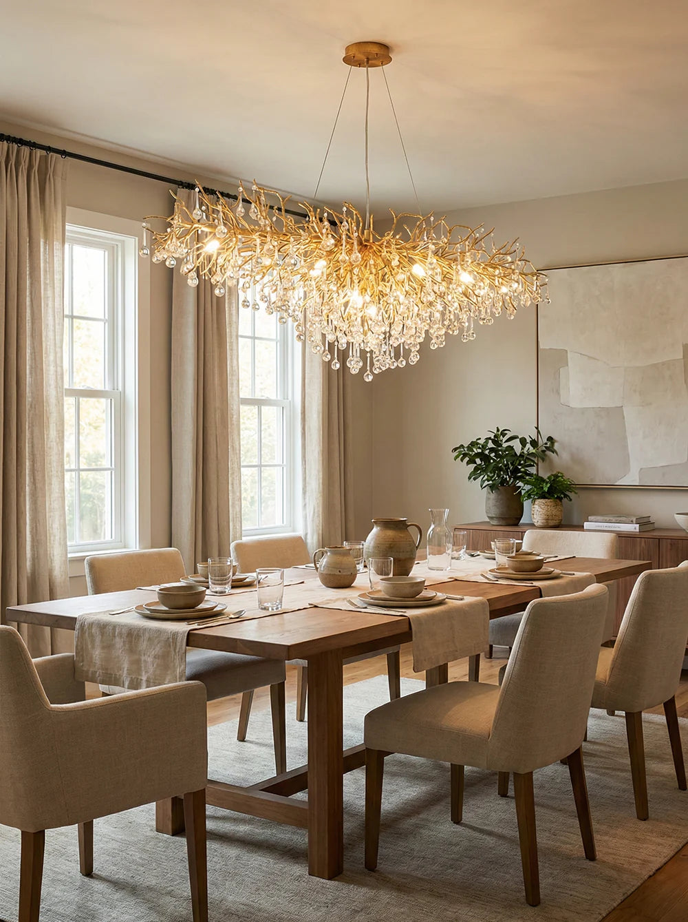 Ooze Drop-Shaped Crystal Chandelier - Nuvé
