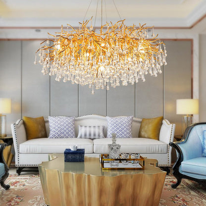 Ooze Drop-Shaped Crystal Chandelier - Nuvé