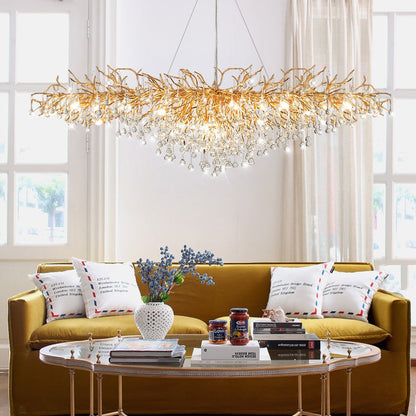 Ooze Drop-Shaped Crystal Chandelier - Nuvé