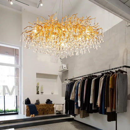 Ooze Drop-Shaped Crystal Chandelier - Nuvé