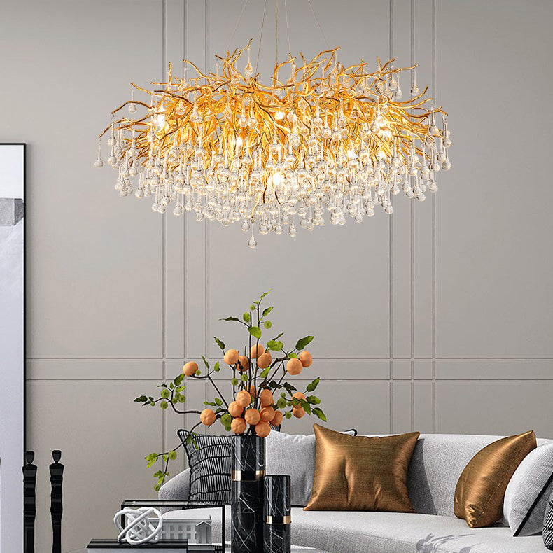 Ooze Drop-Shaped Crystal Chandelier - Nuvé