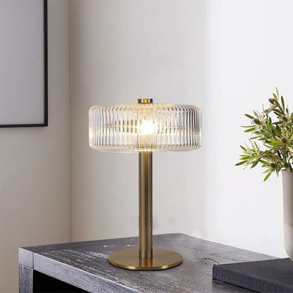 Opaque Striped Glass Shade Table Lamp - Nuvé