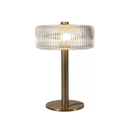 Opaque Striped Glass Shade Table Lamp - Nuvé