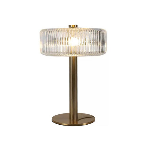 Opaque Striped Glass Shade Table Lamp - Nuvé