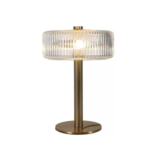 Opaque Striped Glass Shade Table Lamp - Nuvé