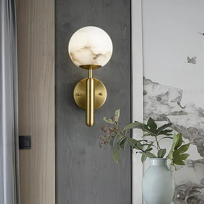 Luxury Alabaster Orbis Wall Lamp - Nuvé