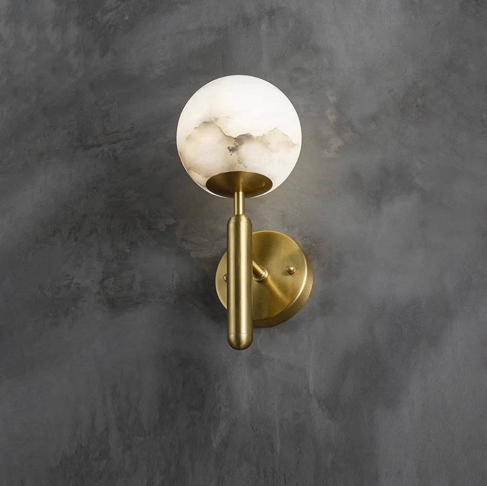 Luxury Alabaster Orbis Wall Lamp - Nuvé