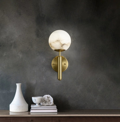Luxury Alabaster Orbis Wall Lamp - Nuvé